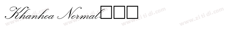 Khanhoa Normal字体转换 Khanhoa Normal字体转换
